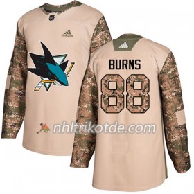 San Jose Sharks Trikot Brent Burns 88 Adidas 2017-2018 Camo Veterans Day Practice Authentic - Herren